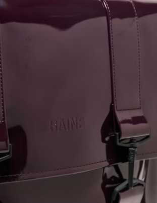 Лімітований рюкзак RAINS зі штучної лакованої шкіри кольору бордо