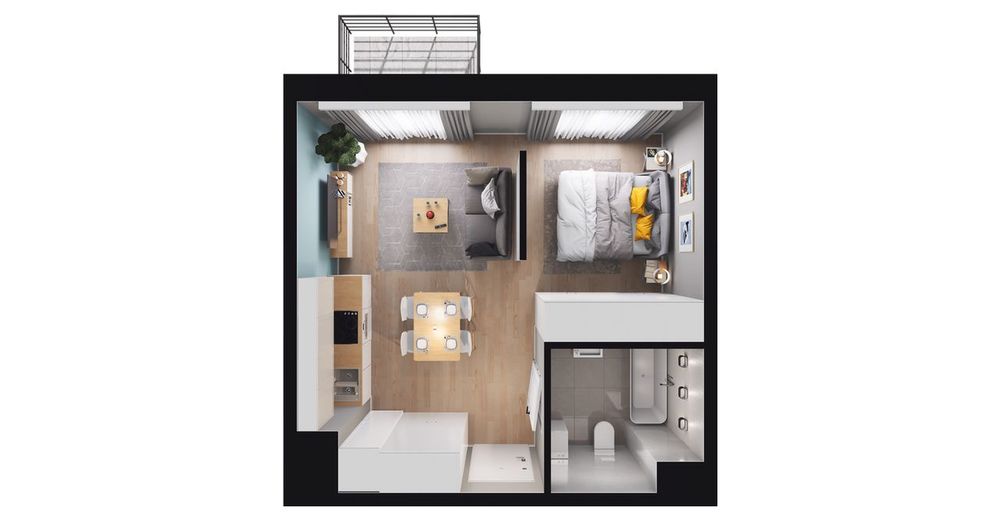 2-pokojowe mieszkanie 33m2 + balkon Bez Prowizji
