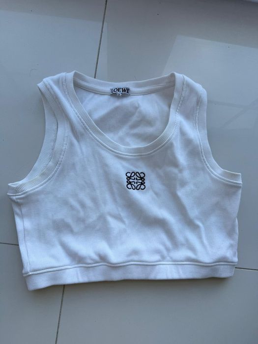 Crop Top loewe biały krotki