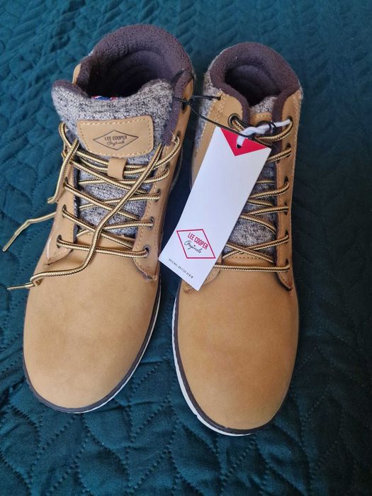 NOWE Buty męskie LEE COOPER, trapery, zimowe, rozm. 42, musztardowe