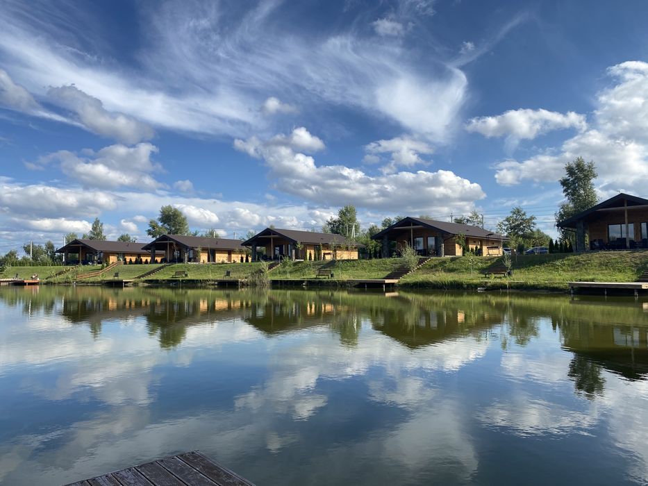 Оренда будинку на березі озера, лазн, чан, риболовля, котеджі подобово