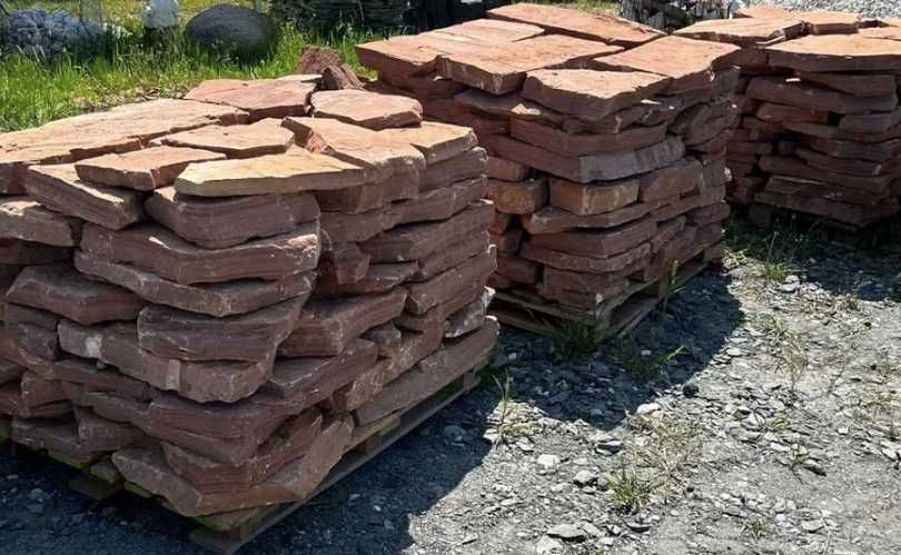 CZERWONY PIASKOWIEC Płyty Ścieżka Kaskada Oczko Wodne Kamień Ogrodowy