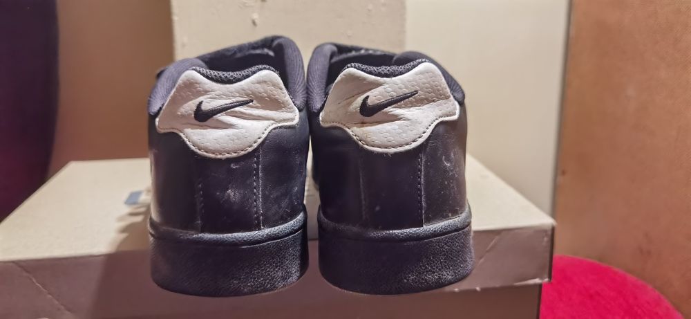 Buty trampki nike czarne skórzane