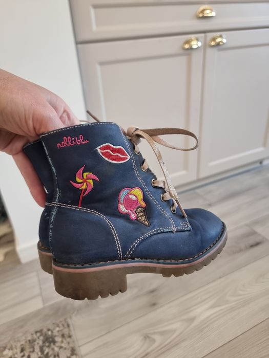 Buty za kostkę jesienne Nelli blu dla dziewczynki 27