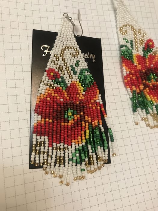 Серги з бісеру