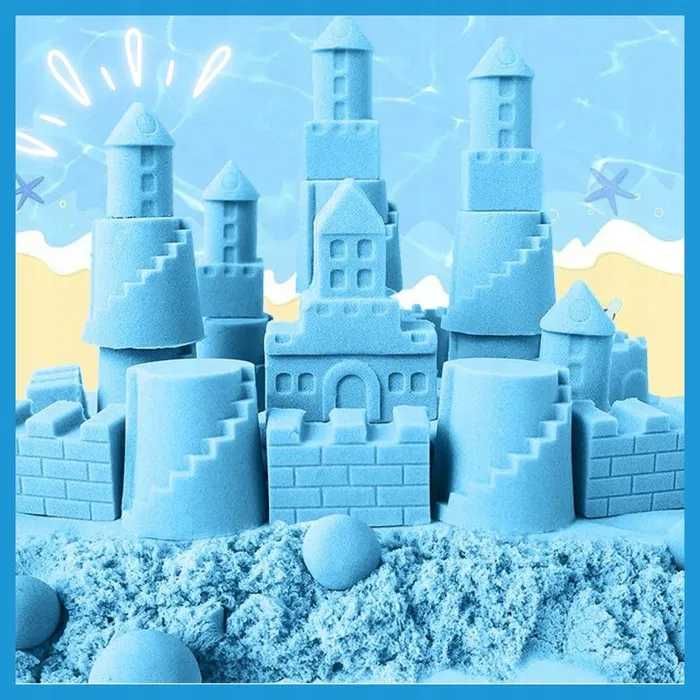 PIASEK KINETYCZNY DLA DZIECI 3kg Basen Łopatka Foremki Piaskownica XXL