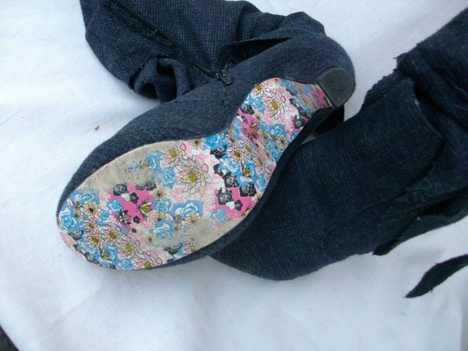Irregular Choice jeansowe botk szpilki 37