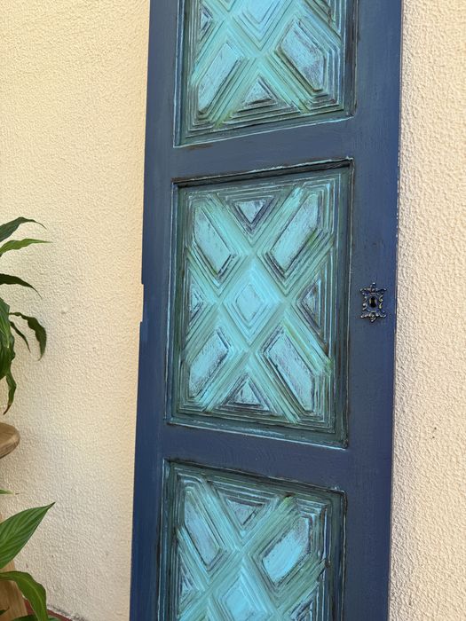 Porta de madeira antiga para decoração 138x40cm