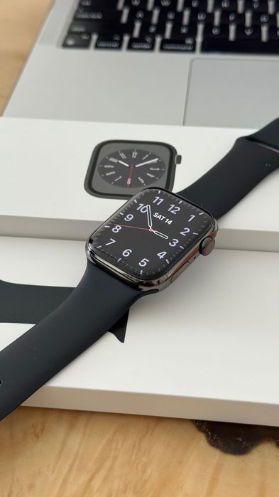 Apple Watch Series 8 45mm Graphite Stainless Steel Повний комплект