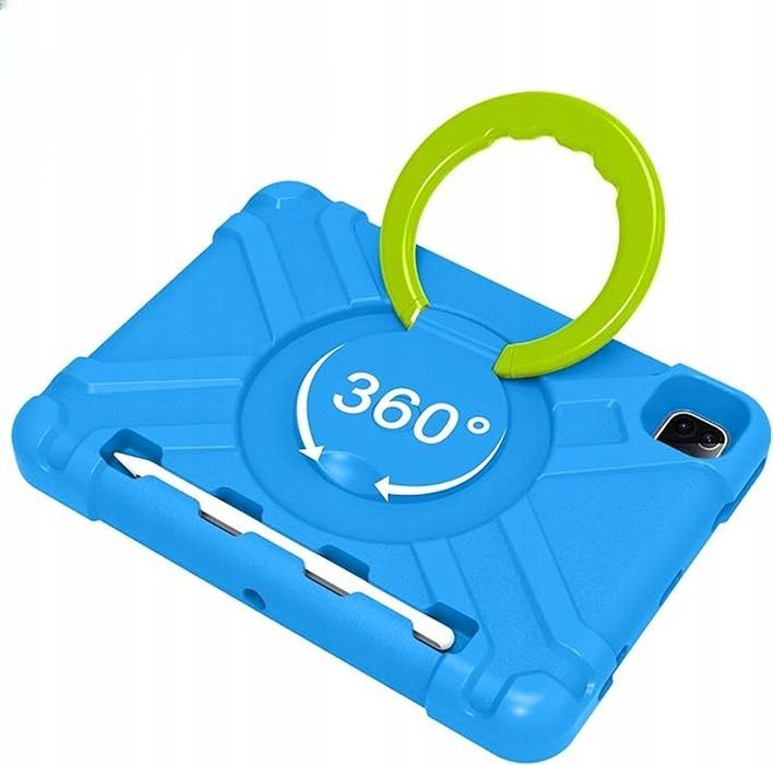 Etui iPad Air 5/4/Pro 11 - stojak 360°, rysik, niebieskie