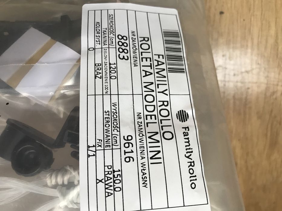 Roleta zielona pokojowa