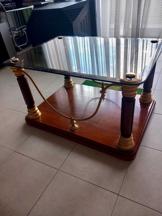 Glass-Top Coffee Table