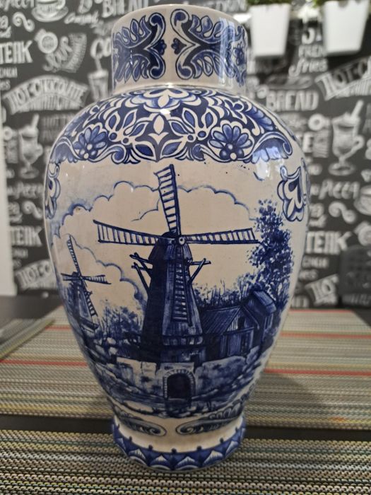 Wazon ceramiczny niebieski
