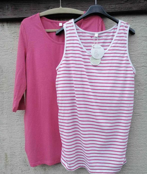 Bawełnaina piżama ciążowa 3 części, legginsy i 2 bluzki 44/46