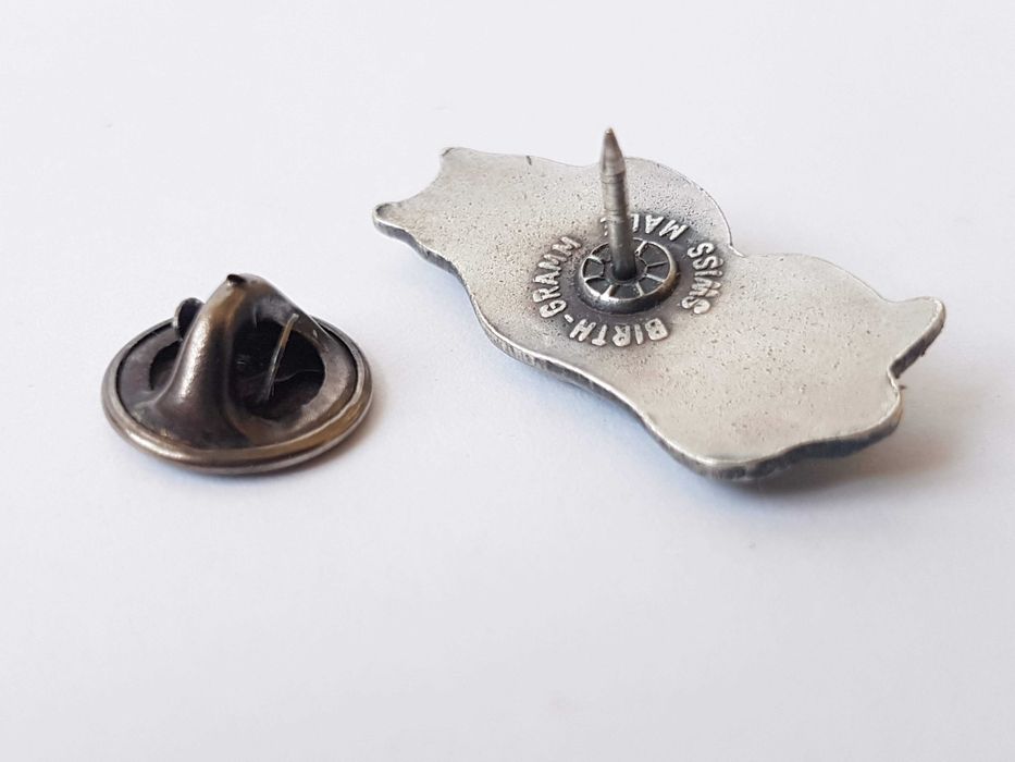 Вінтажна брошка, birth gramm, Швейцарія, посріблення. Ведмідь.