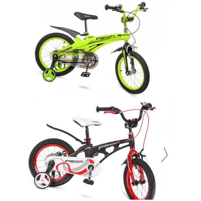 Велосипед детский салатовый 16 дюймов  для двойни, погодок 4-7л алюмин