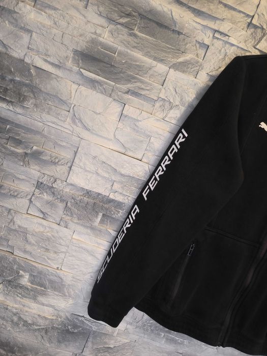 Bluza Rozpinana z Kapturem Puma Ferrari Czarna Racing Logo