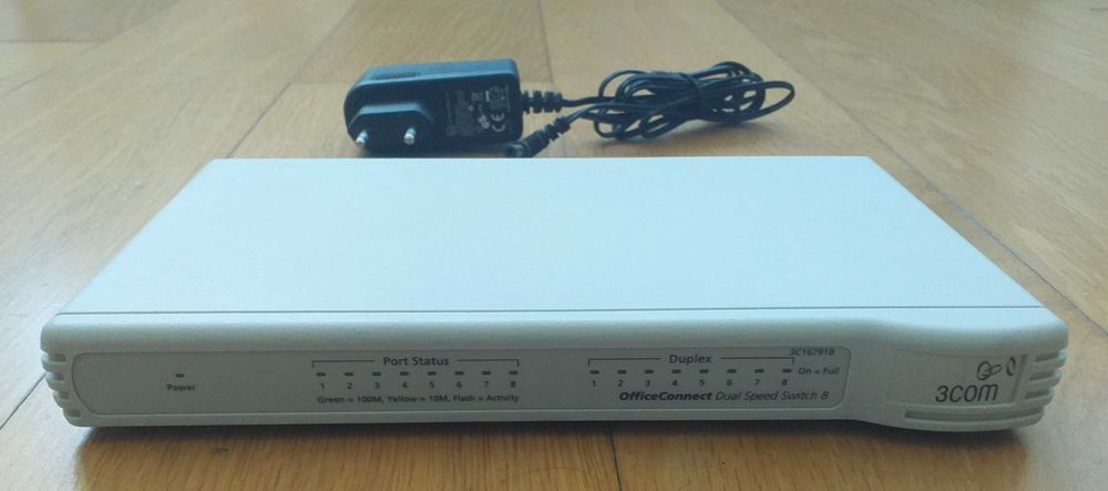 Switch 3Com officeconnect dual speed switch 8 em excelente estado64551468734467121