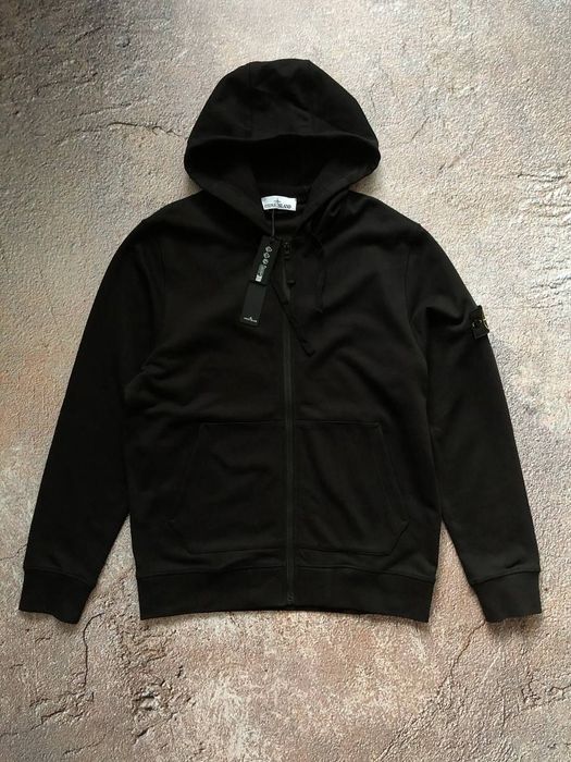 Зіп худі Stone Island Cotton zip hoodie black