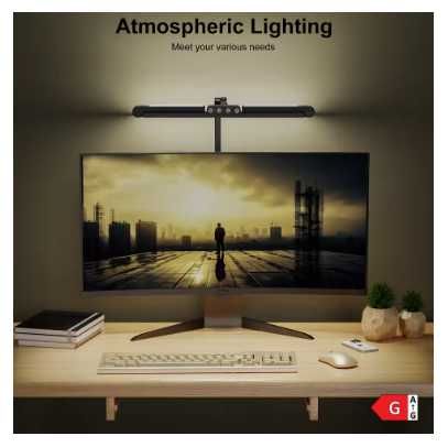 Candeeiro de Mesa LED com Braçadeira 24W Regulável Ultra Brilhante para Escritório NOVO