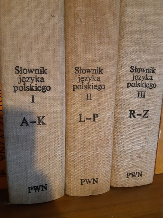 Trzy tomy słownika języka polskiego