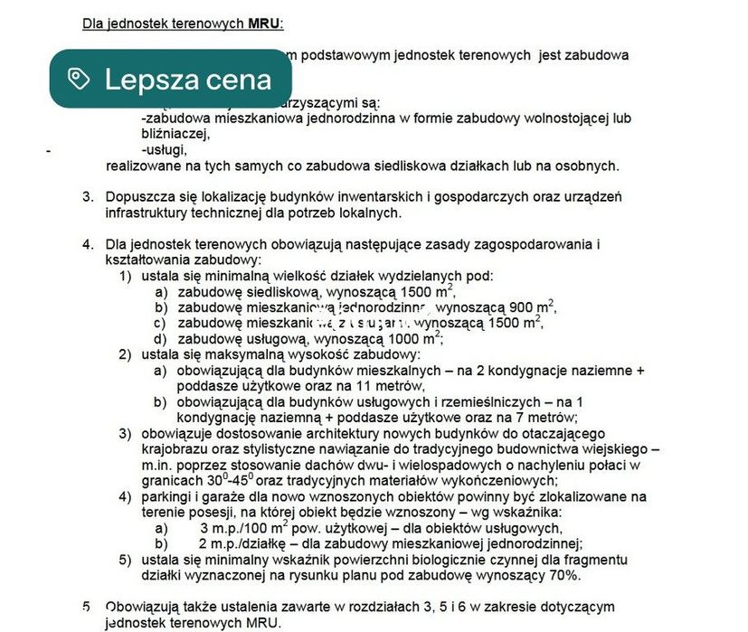 Działka 4800m² | MPZP | Kotłówka gm. Żelechów