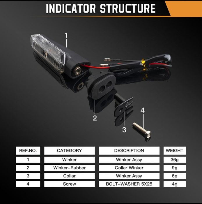 Piscas led para motos Novos