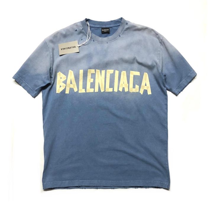 Koszulka męska Balenciaga Blue jeans