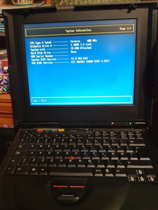 Ретро ноутбук IBM ThinkPad i Series 1400 Type 2621-447