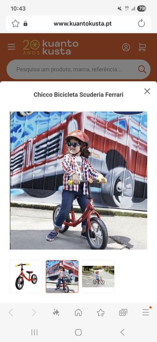 Bicicleta sem pedais Chicco