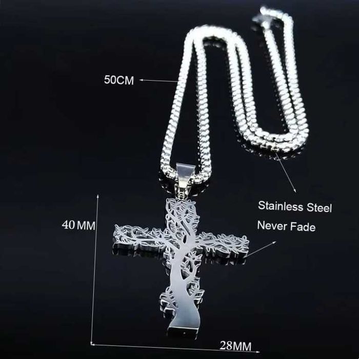 Łańcuszek 60cm+Krzyżyk Drzewko. Gratis!:) Promocja !:)