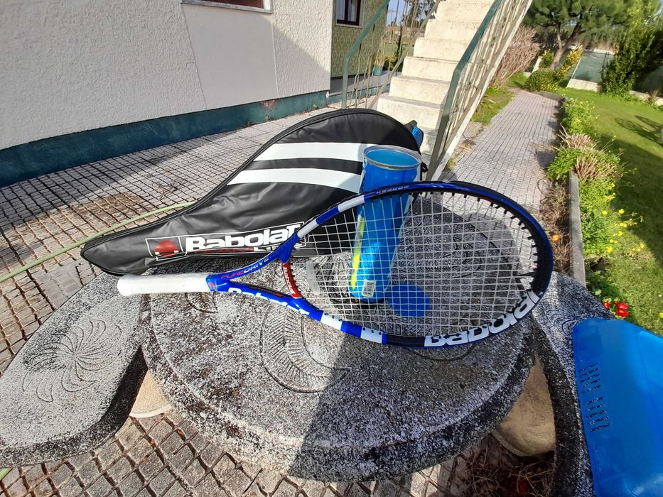 Raquete Babolat+saco+bolas HEAD
