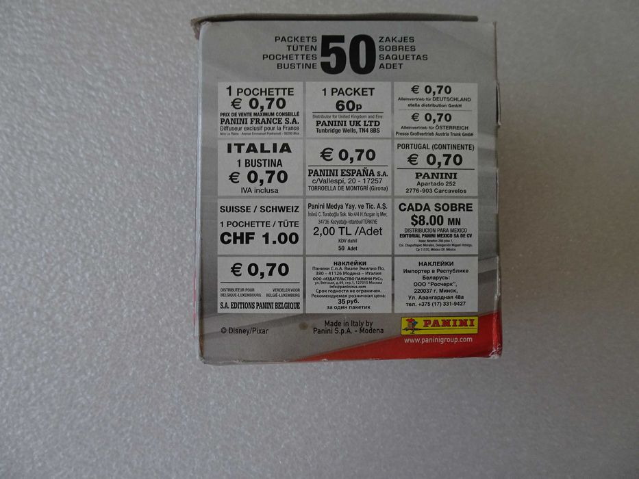 Caixa de cromos selada Panini - Disney Cars