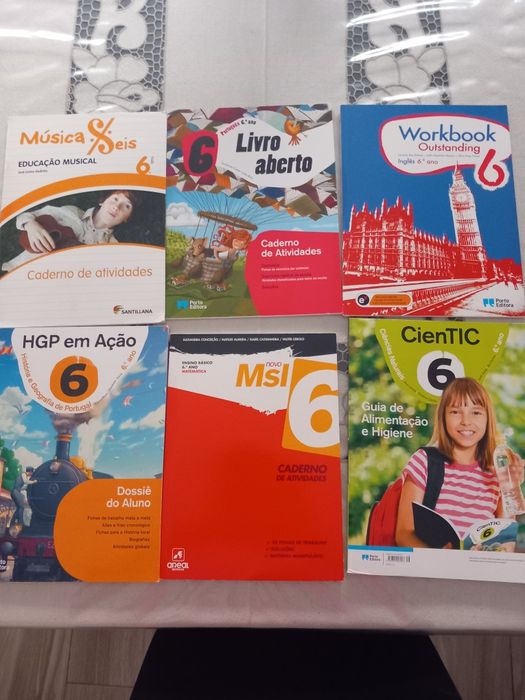 Livros de exercicio do 6ano da escola Francisco Simões