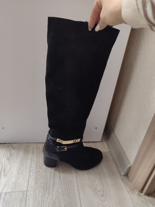 Сапоги зимові жіночі на каблуку