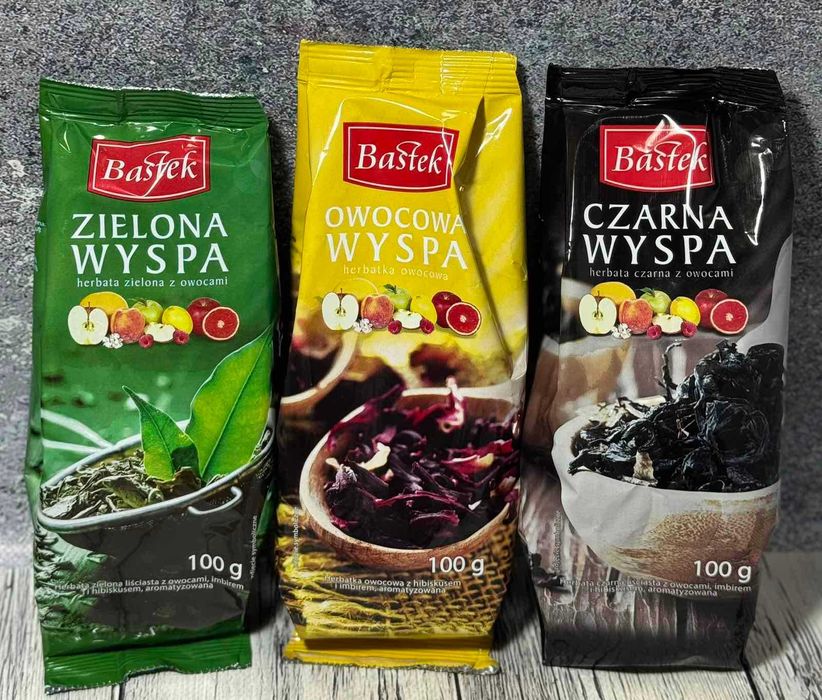 Чай листовий Bastek 100 г, чорний,зелений з фруктами,фруктовий