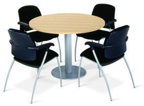 Mesa Redonda para Sala de Reunião 1100x750mm Melamina (Nova)