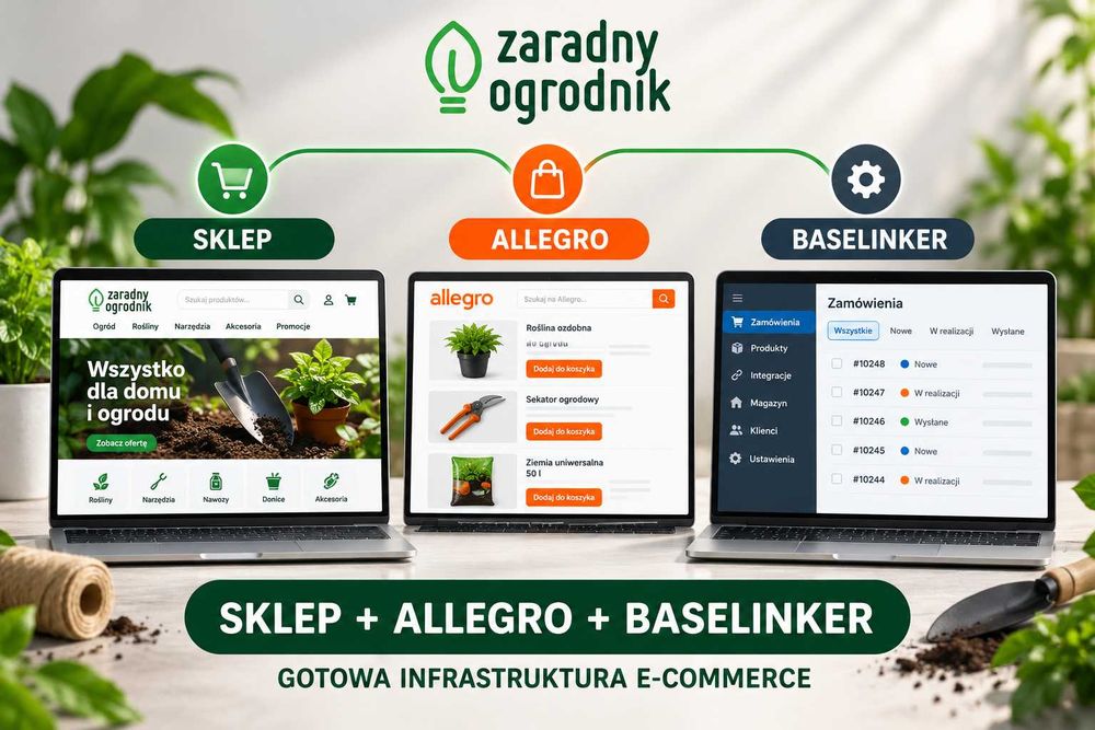 Gotowy sklep internetowy branży dom i ogród