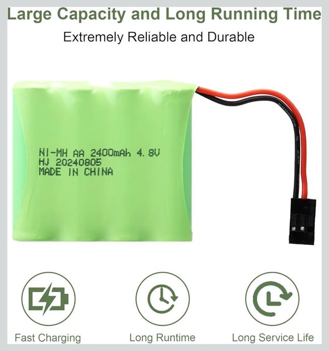 Akumulator RC NiMH 2 szt. 4,8 V 2400 mAh ze złączami Hitec/SM 2P