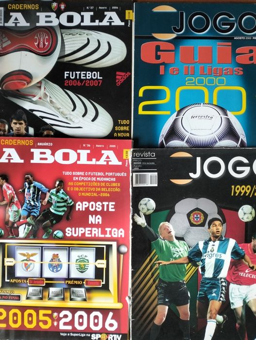 Lote de 4 suplementos A BOLA/O JOGO