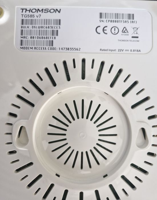 Router wireless Thomson TG585 v7