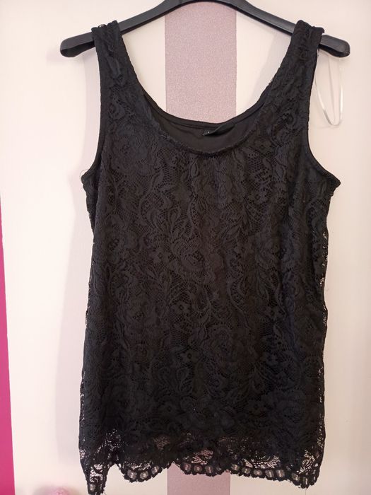 Czarny top koronka Janina M/L