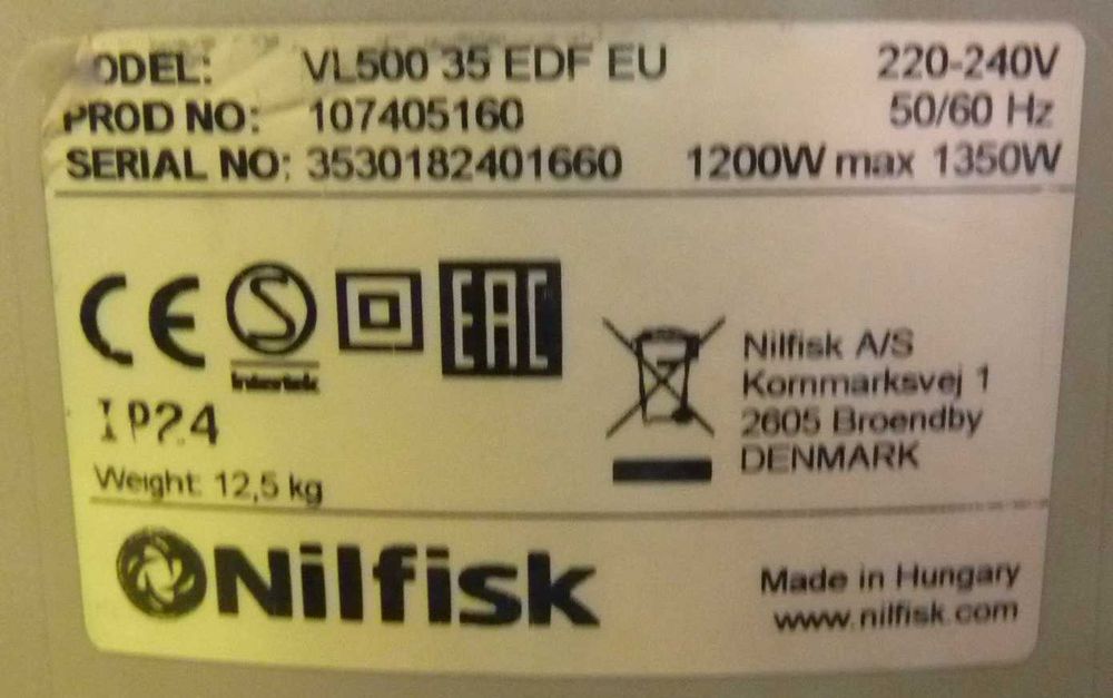 Odkurzacz  NILFISK VL 500  35 EDF