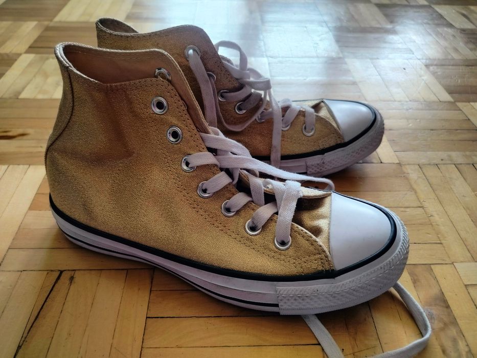 Trampki złote nowe Converse buty 37 wkładka 23,5