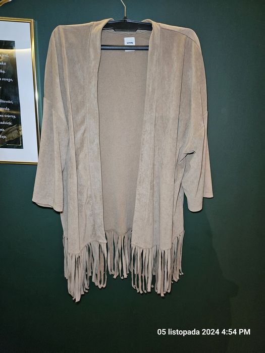 Poncho, narzuta, sweter, 40, 42, 44, zamsz