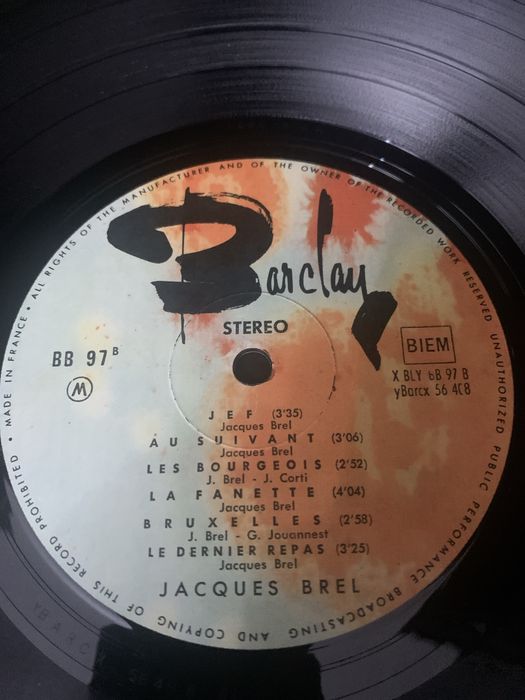 Vinil Jaques Brel - capa dupla - bom estado