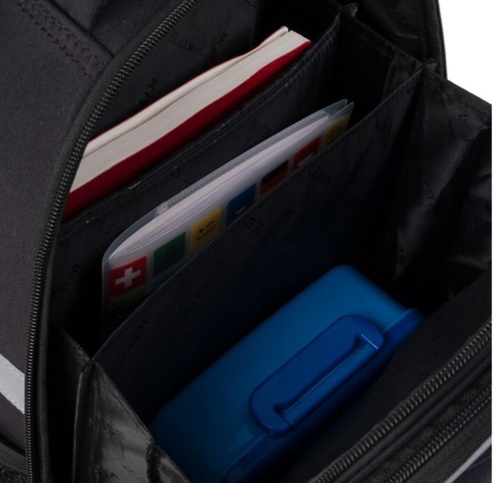 Шкільний набір Рюкзак каркасний + Пенал Kite Education Moto power