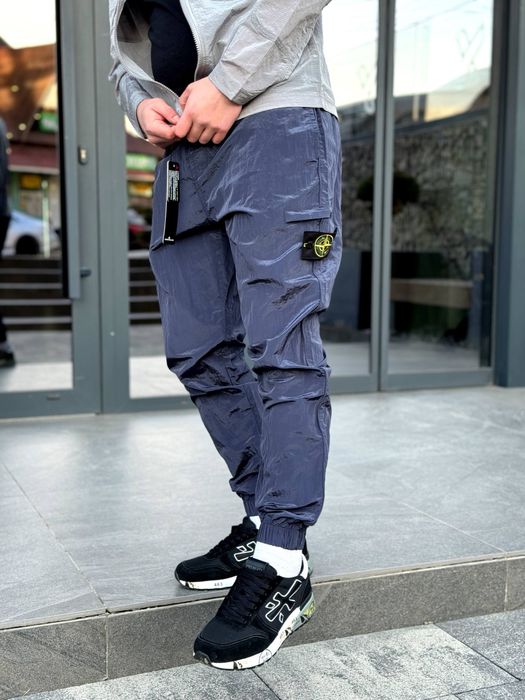 Штани Stone Island Nylon | S–XXL | чорні / сині / зелені