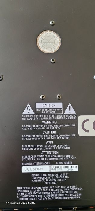 Linn MAJIK 1 LK120+Linn INDEX LS120 KuStone  [Oryg. wyprod. w Szkocji]