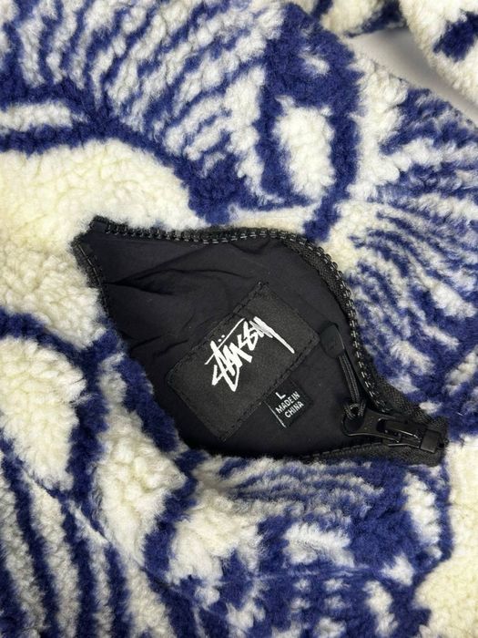 Двусторонняя флисовая куртка Stussy из шерпы Dragon